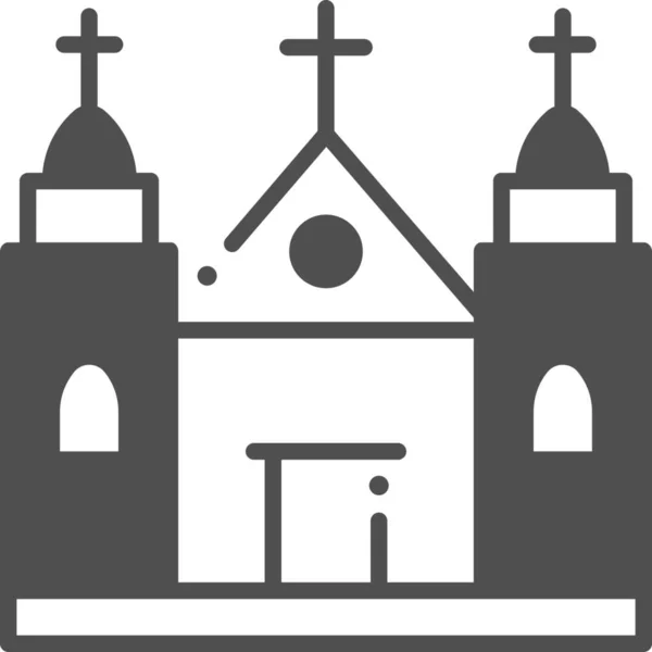 Будівництво Християнської Церковної Ікони Напівтвердому Стилі — стоковий вектор