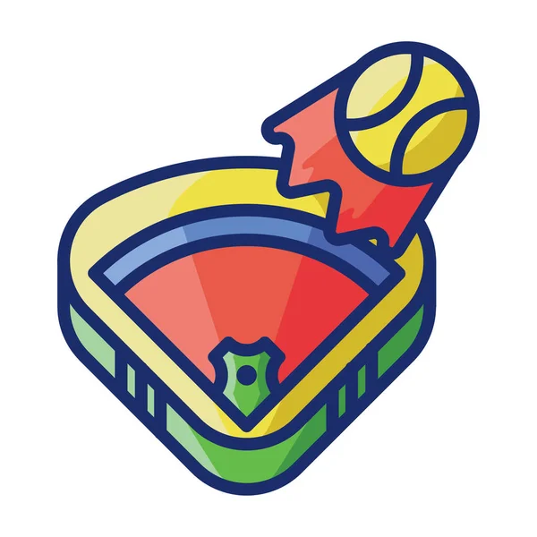 Baseball Icône Home Run — Image vectorielle