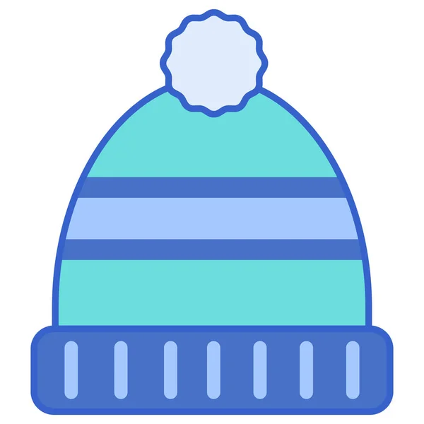 Ikona Czapki Śnieżnej Czapki Śnieżnej Stylu Wypełnionym — Wektor stockowy