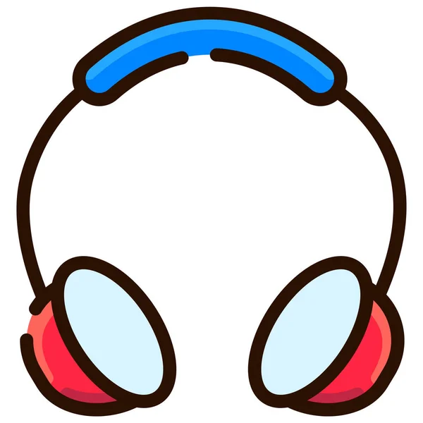 Auriculares Headphoneheadset Icono Soporte Categoría Juegos — Vector de stock