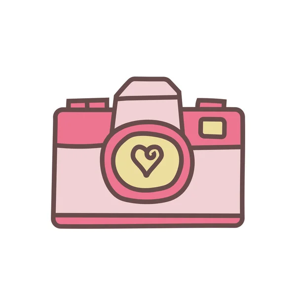 Camera Film Media Icon Filled Outline Style — Stock Vector