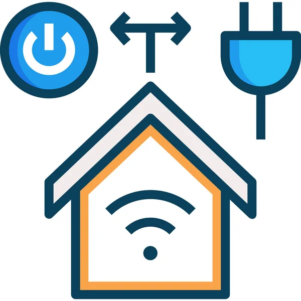 Smart Control Smart Home Icon Für Die Heimautomation Stil Ausgefüllter — Stockvektor