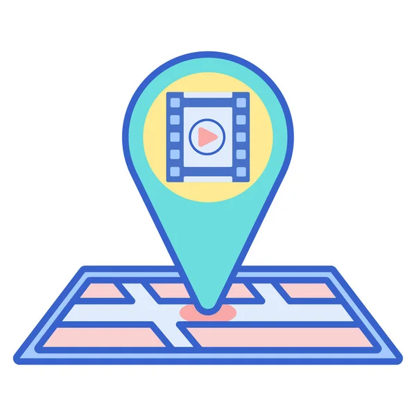 Gps Mapa Icono Navegación — Vector de stock