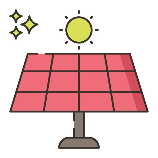 Painel Solar Ícone Energia —  Vetores de Stock