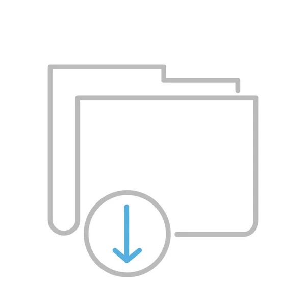 Icône Téléchargement Fichier Vers Bas Dans Style Solide — Image vectorielle