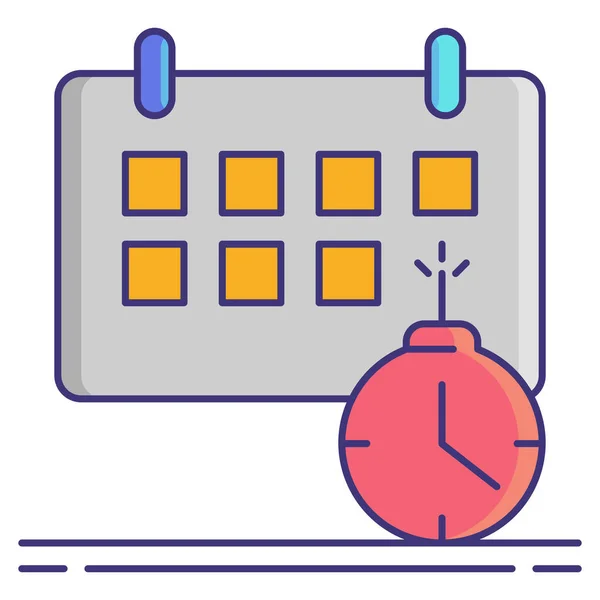 Εικονίδιο Ημερομηνίας Προγραμματισμού Υπολογιστή Ημερολογίου — Διανυσματικό Αρχείο