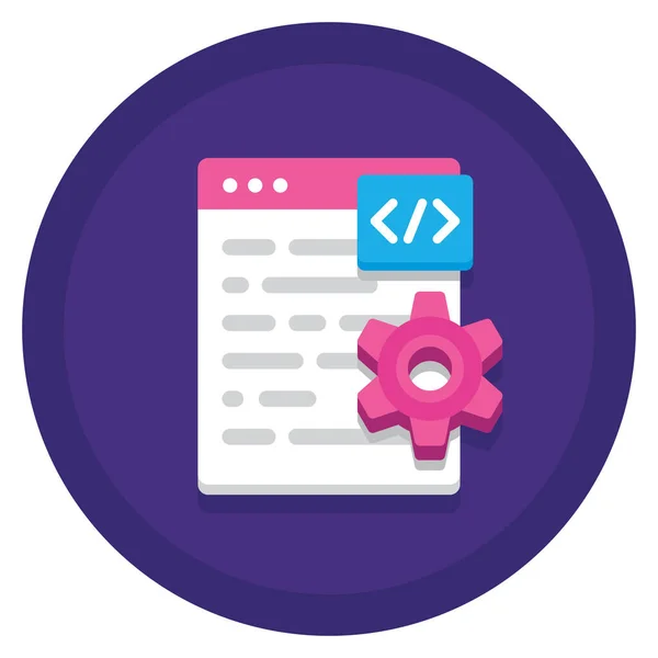Código Codificação Css Ícone Estilo Crachá — Vetor de Stock
