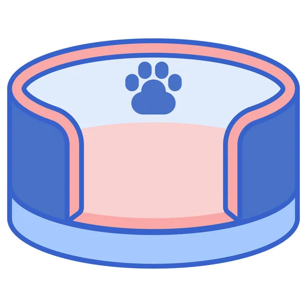 Bed Pet Cat Bed Icon Filled Outline Style — Διανυσματικό Αρχείο