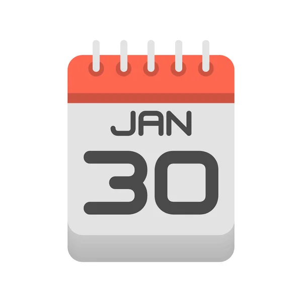 Календарная Дата Календарный День Календарный Месяц Значок Плоском Стиле — стоковый вектор