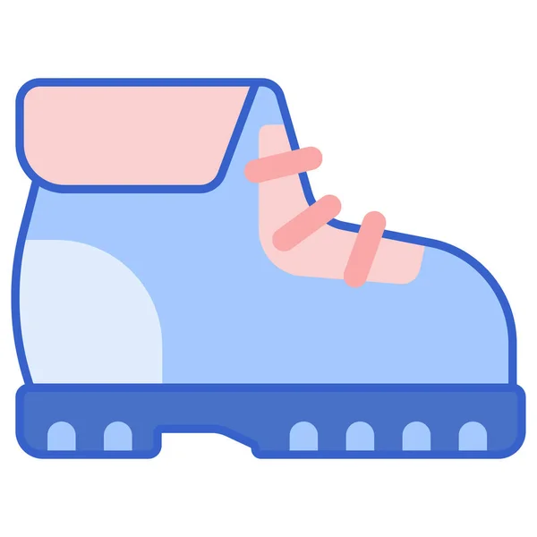 Икона Ботинок Прогулок Категории Досуг Хобби — стоковый вектор