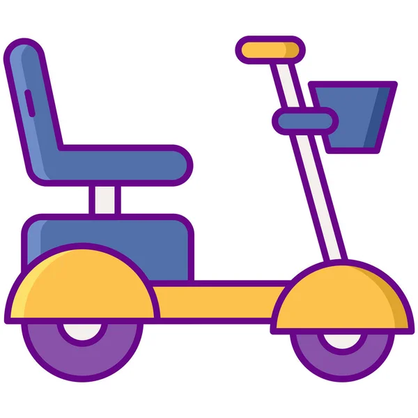 Handicap Mobilité Scooter Icône — Image vectorielle