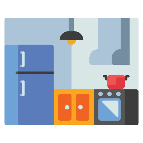 Keuken Thema Icoon — Stockvector