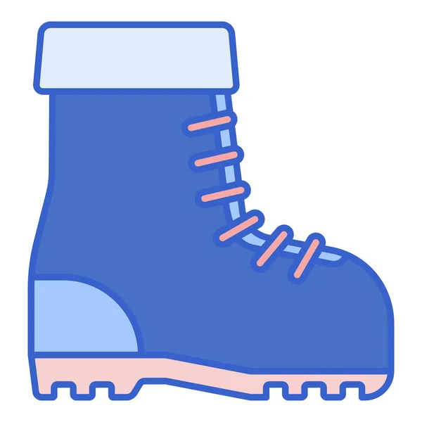 Footwear Shoes Snow Icon Filled Outline Style — Stock Vector