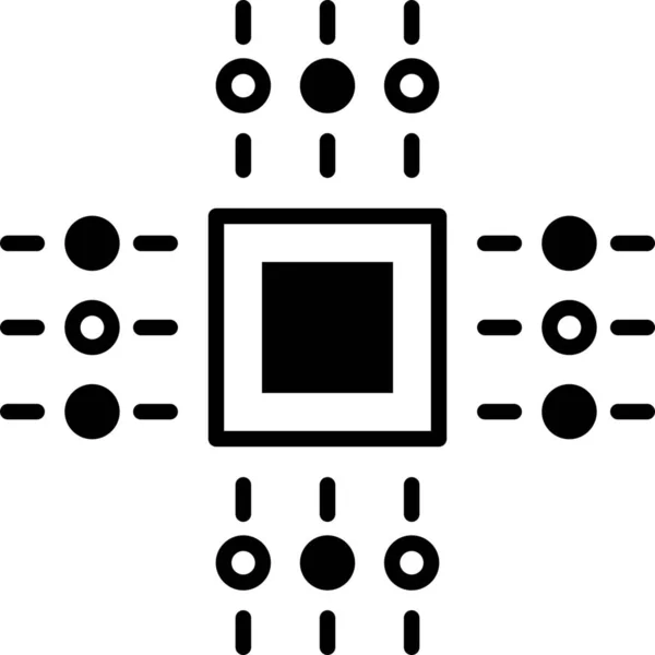 Chip Mikroprocessor Ikon — Stock vektor