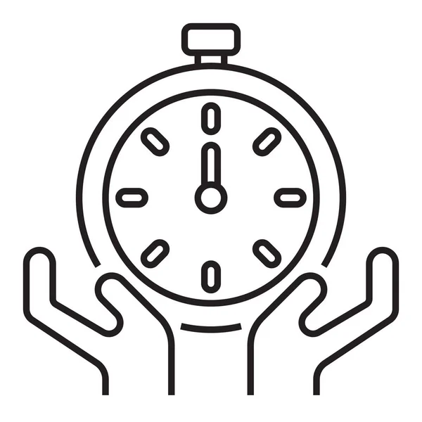 Saat Bekçisi Zaman Simgesi — Stok Vektör
