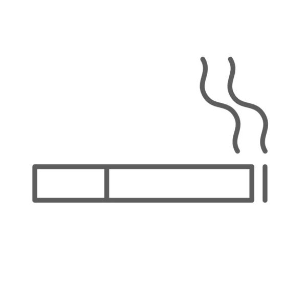 Tab Cigarette Smoke Icon Outline Style — Stock Vector