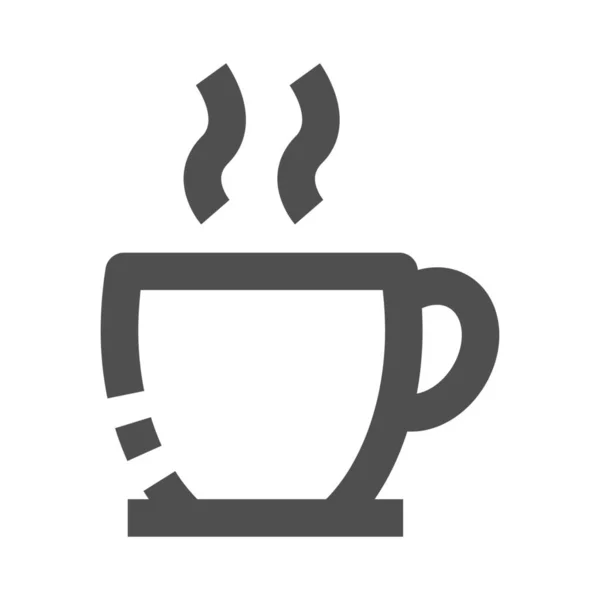 Кофейная Чашка Ява Икона Стиле Набросок — стоковый вектор