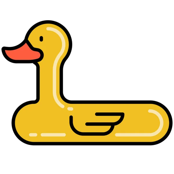 夏季鸭浮池图标 — 图库矢量图片