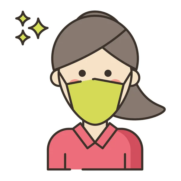 Covid Face Mask Icon — Stock Vector