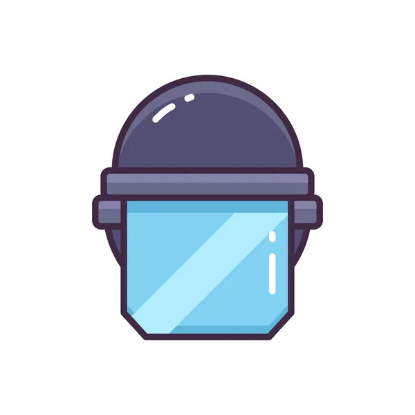 Politie Wet Helm Pictogram — Stockvector