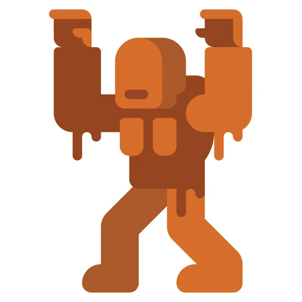 Golem Halloween Monstru Pictogramă Categoria Halloween — Vector de stoc