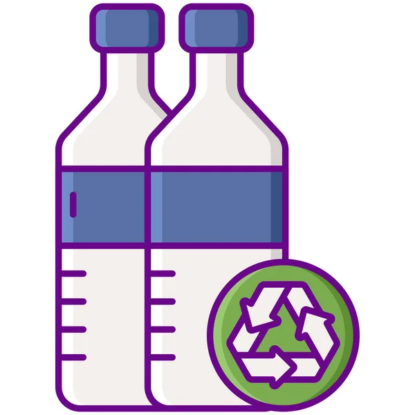 Rezcling Bottle Plastic Icon — стоковый вектор