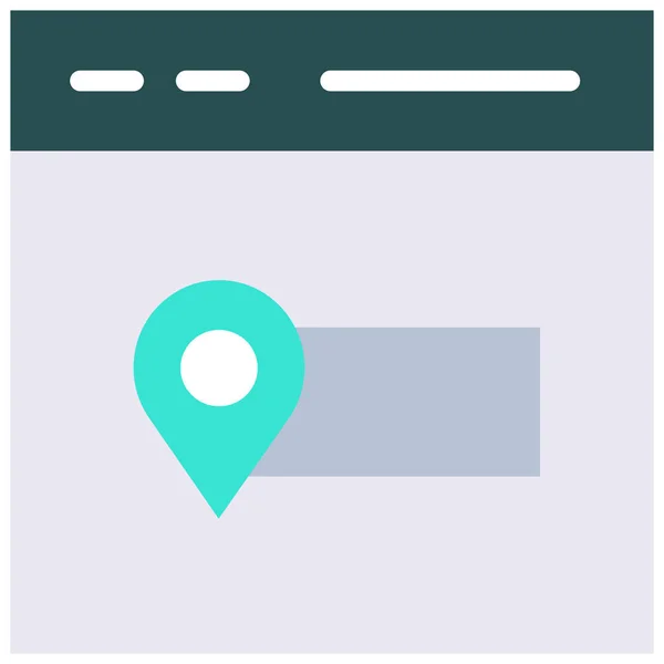 Direction Gps Location Maps Icon Flachen Stil — Stockvektor