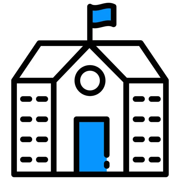 Gebäude Bildungsschule Symbol Der Kategorie Bildung Schule Lernen — Stockvektor