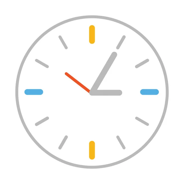 Ώρα Ρολόι Εικονίδιο Ρολόι Στυλ Περίγραμμα — Διανυσματικό Αρχείο