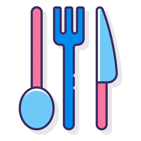 Cutleries Fork Kitchen Icon — Stock Vector