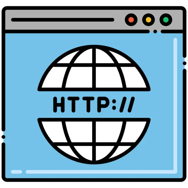 Design Http Internet Icon — стоковый вектор