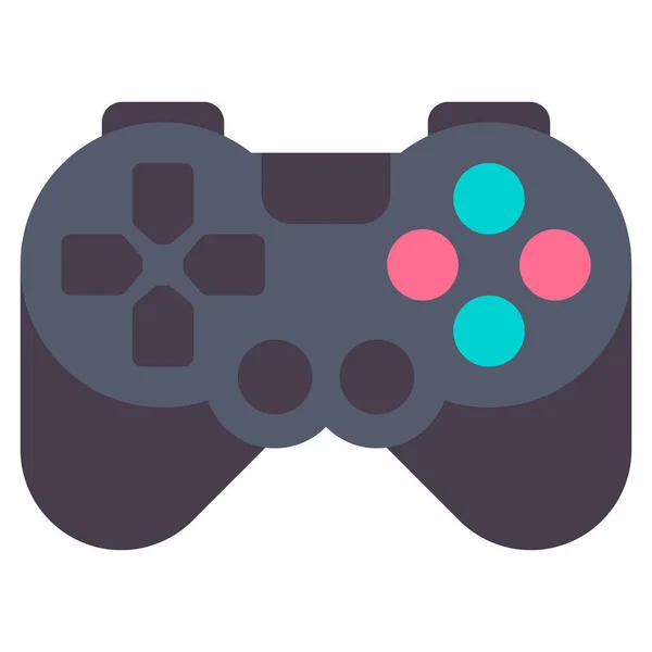 Icono Juego Controlador Consola Estilo Plano — Vector de stock