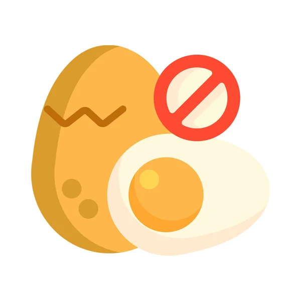 Egg Egg Free Egg Icon Flat Style — Stock Vector