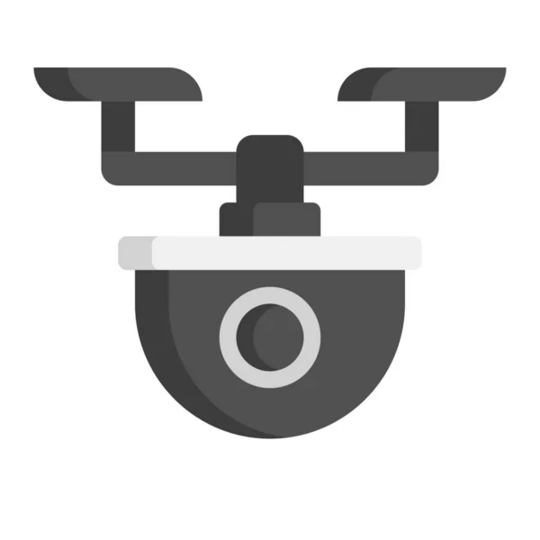 Camera Drone Surveillance Icoon — Stockvector