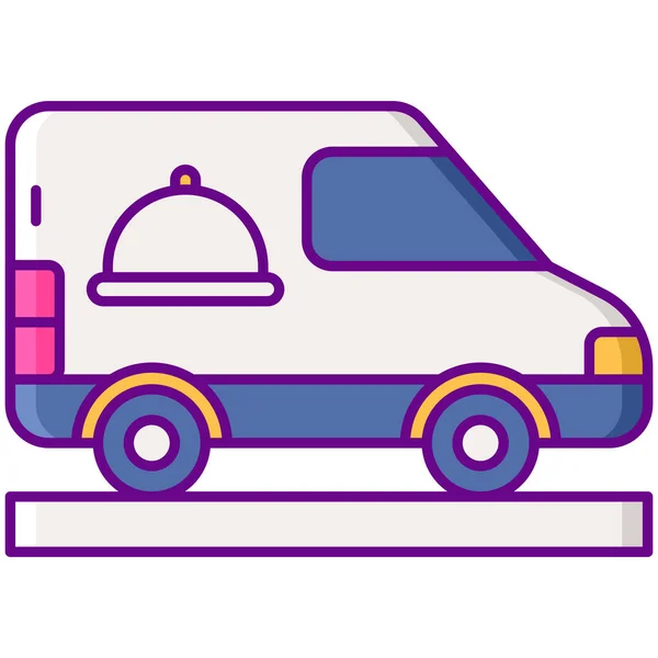 Доставка Їжі Значок Фургона — стоковий вектор