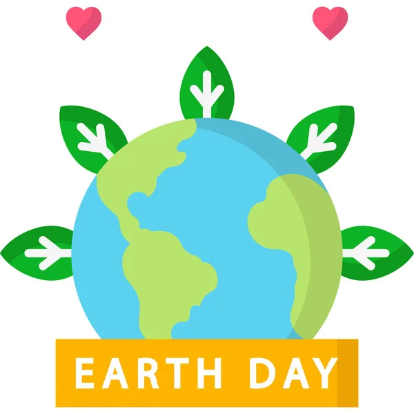 Celebration Earth Day Earth Globe Icon Ecology Environmentalism Category — Stock Vector