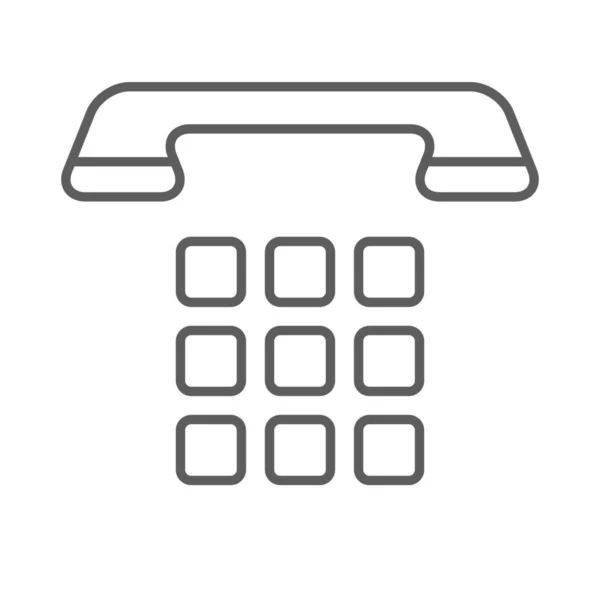 Ícone Telefone Comunicação Discagem Estilo Esboço — Vetor de Stock