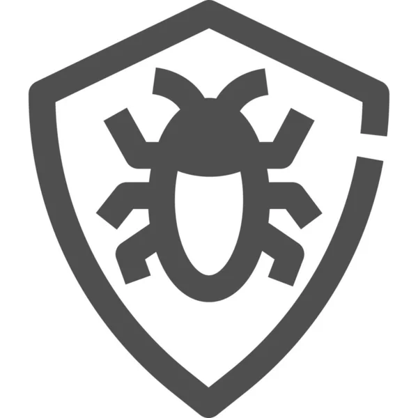 Rilevare Icona Sicurezza Della Protezione Dai Virus Nella Categoria Marketing — Vettoriale Stock