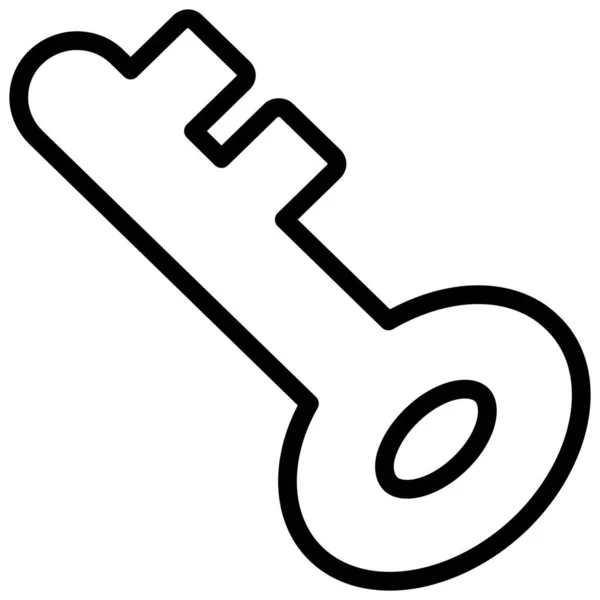 Κλειδί Εικονίδιο Απορρήτου Κωδικού Πρόσβασης Στυλ Περίγραμμα — Διανυσματικό Αρχείο