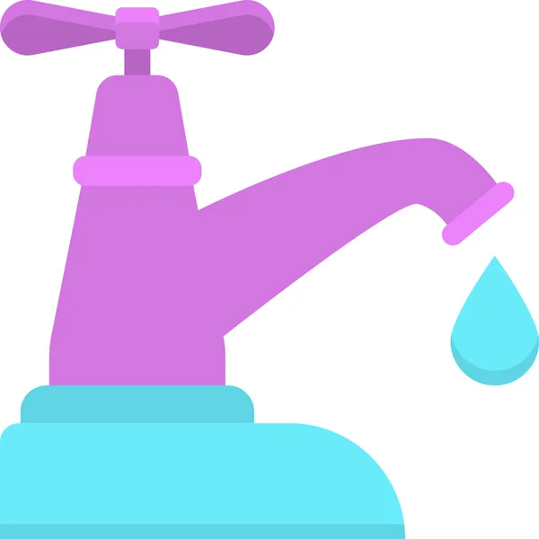 Agua Del Grifo Icono Familia Hogar Categoría Familia Hogar — Vector de stock