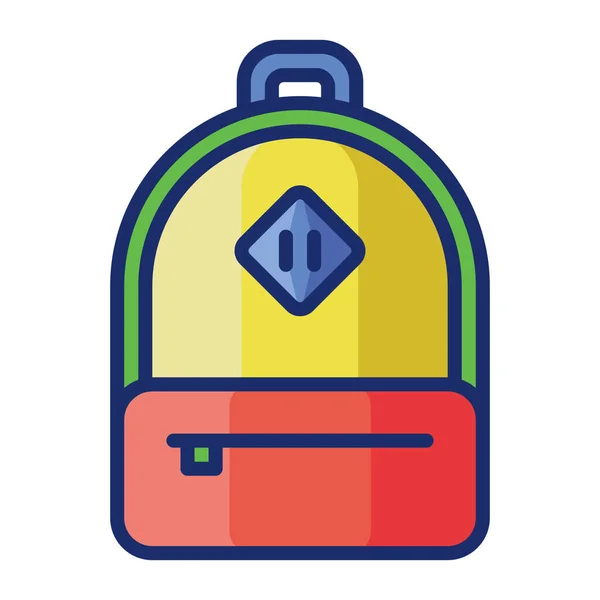 Bag School Education Icon — Stock Vector