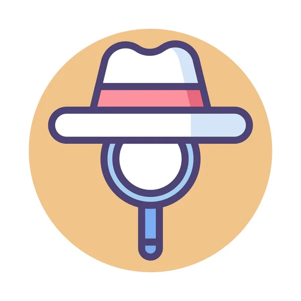 Seo White Hat Seo Filled Outline Icon Filled Outline Style — Stockvektor