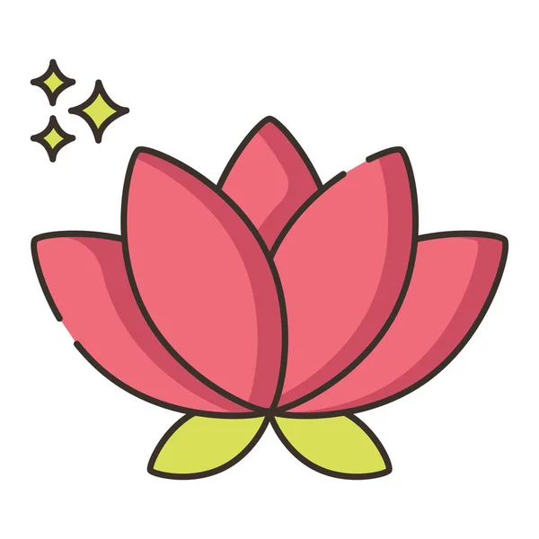Blume Lotus Yoga Ikone — Stockvektor