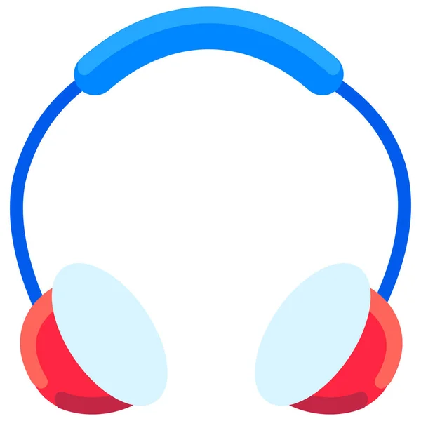 Headphone Headset Support Icon Flat Style — Stock Vector