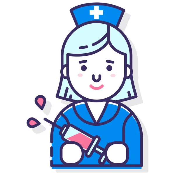 Bildungslabor Krankenpflege Ikone Der Kategorie Wissenschaft Forschung — Stockvektor