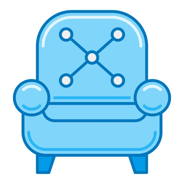 Furniture Armchair Sofa Icon Filled Outline Style — Stock vektor