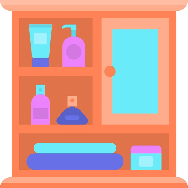 Bathroom Cabinet Family Home Icon Family Home 카테고리 — 스톡 벡터