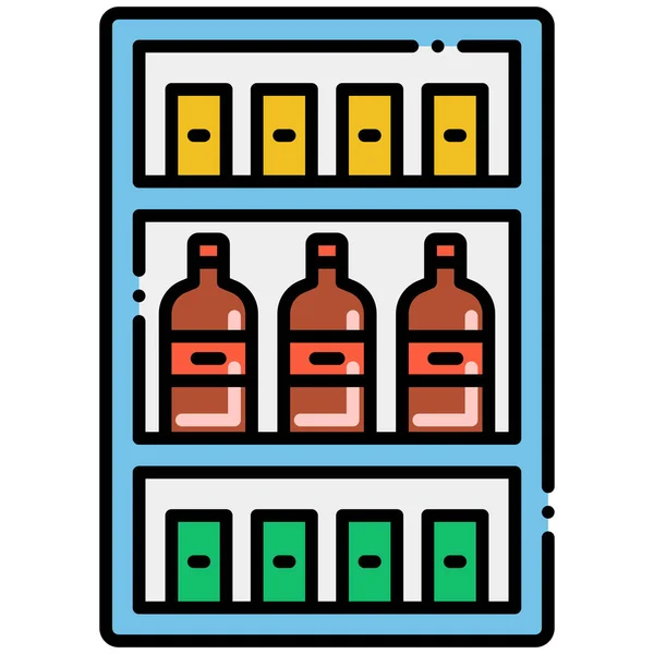 Estantes Bien Surtido Icono — Vector de stock