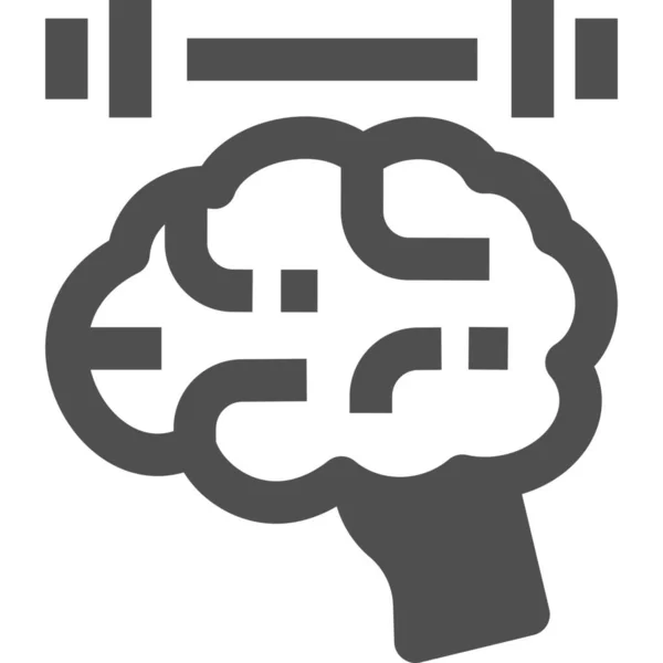 Brain Training Brainstorming Creativity Icon Marketing Seo Category — Stock Vector