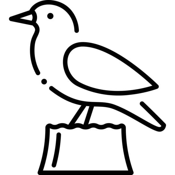 Икона Мира Животных Птиц Стиле Набросков — стоковый вектор